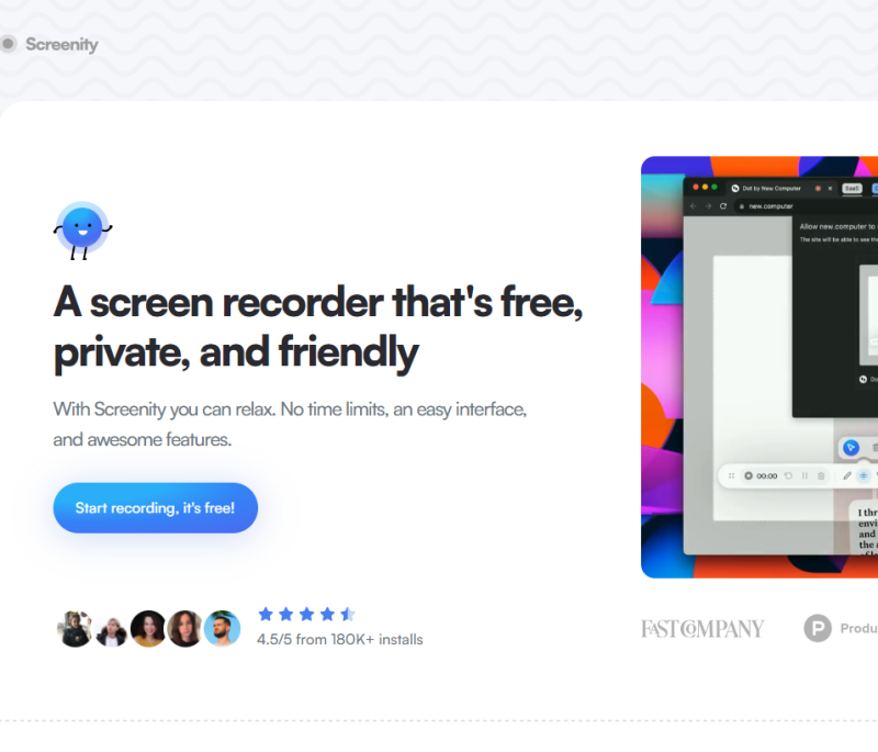 Screenity:适用于Chrome浏览器的免费录屏与注释插件-站帮手 - 免费资源分享