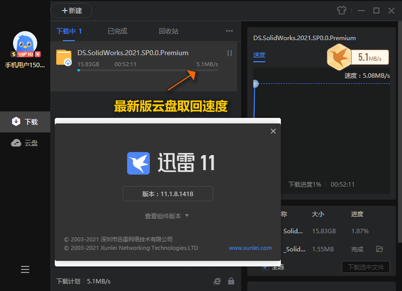 迅雷11 v11.2.2.1716 SVIP绿色版-站帮手 - 免费资源分享