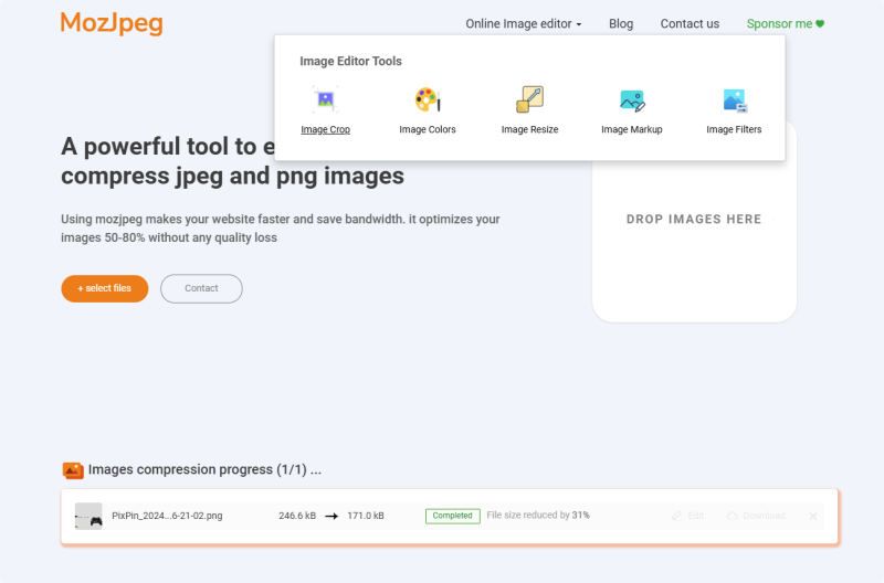 mozjpeg:一个免费在线编辑、调整大小、裁剪和压缩 jpeg和png图像的强大工具-站帮手 - 免费资源分享