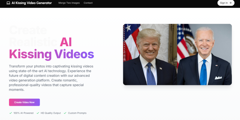 AI Kissing Video Generator：AI接吻视频生成器-站帮手 - 免费资源分享